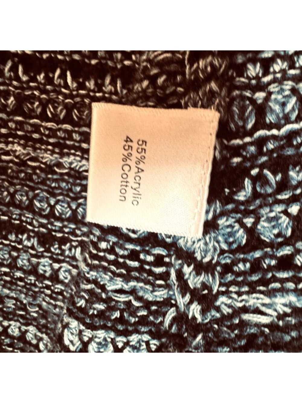 Boho Whimsygoth Waterfall Style Cardigan Shawl Collar Women's M Blue Gray Black - Picture 4 of 7